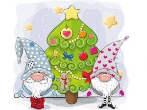 Cute Gnomes Hidden Stars Online Puzzle Game
