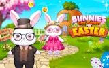 Bunnies Get Ready for Easter Dress Up Online Game